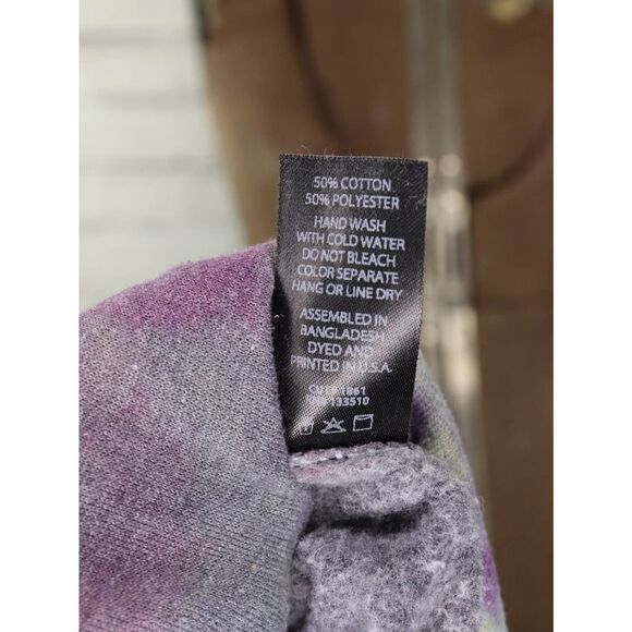 Rock & Roll World Tour Repurposed Tie Dyed Sweatshirt NEW L/XL - Picture 5 of 6